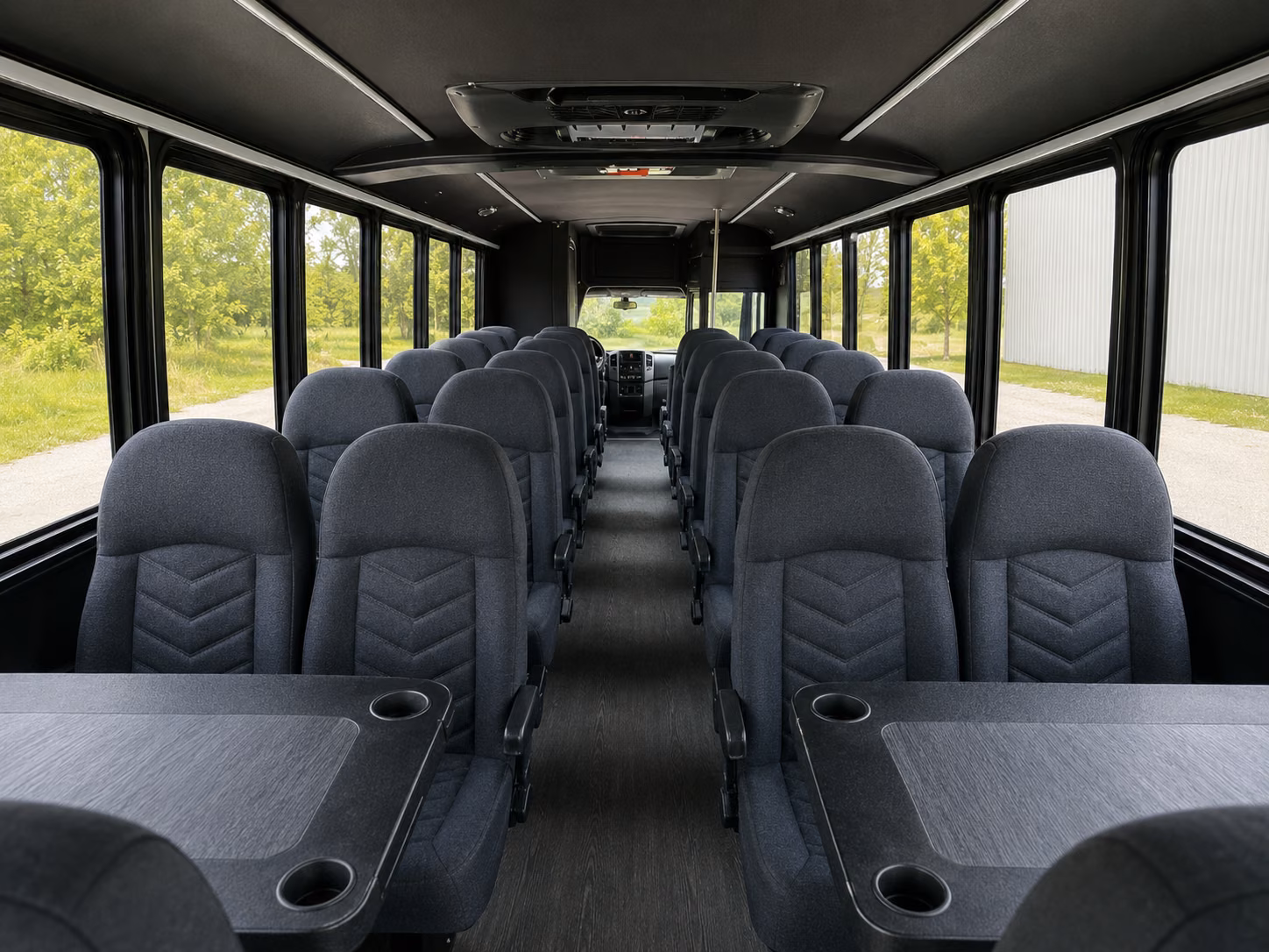 lowell 18 passenger minibus inside