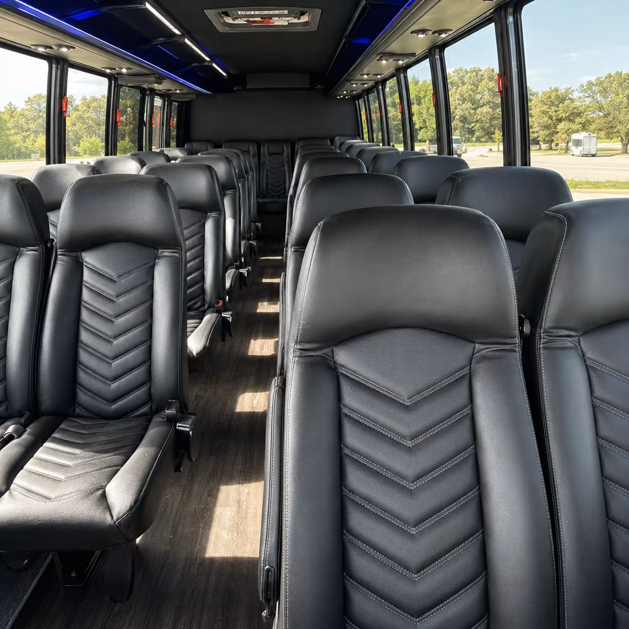 lowell 35 passenger minibus interior