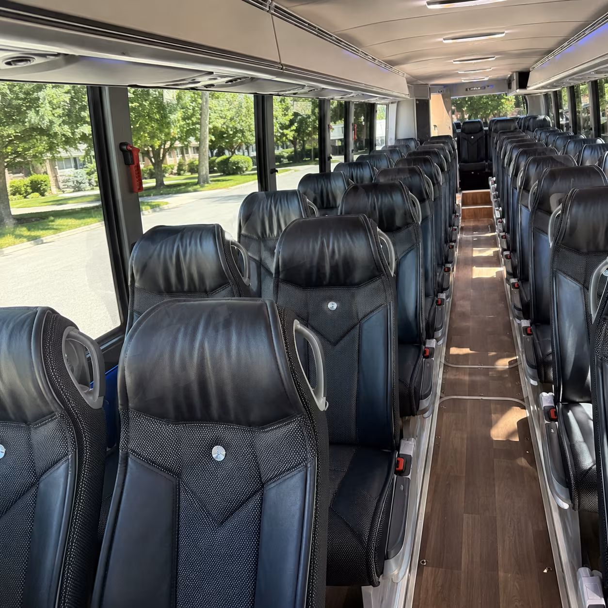 lowell 40 passenger charter bus inside