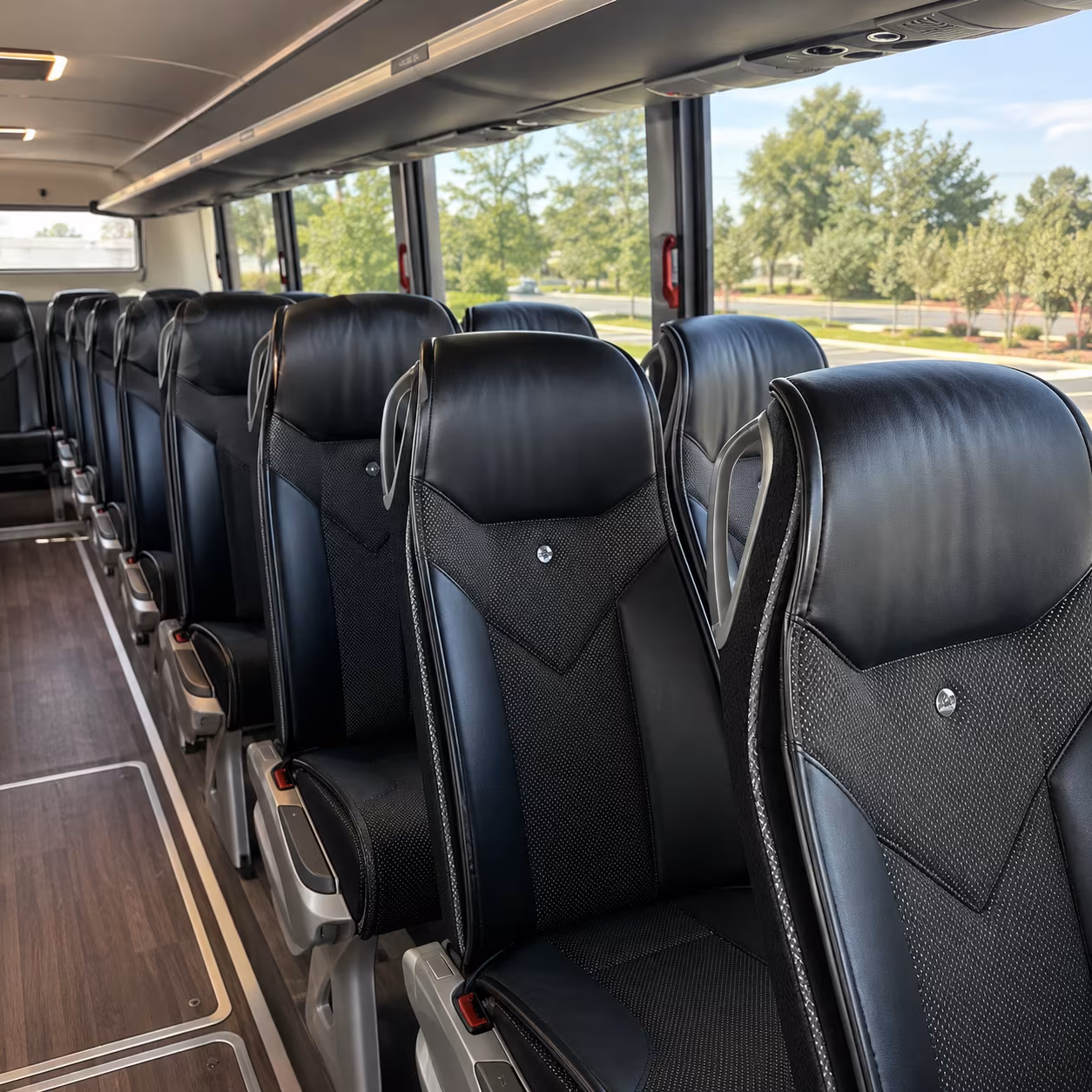 lowell 45 passenger charter bus interior