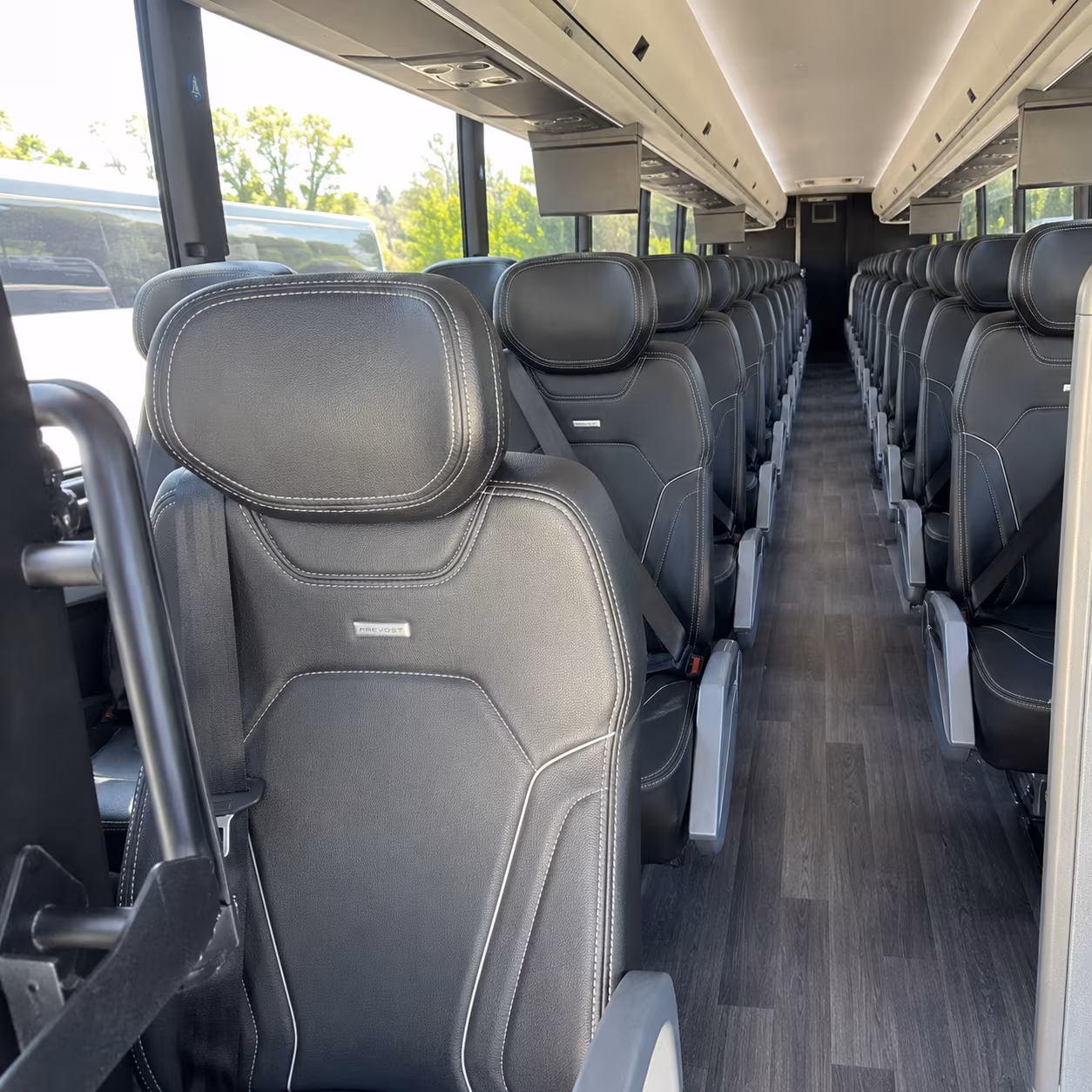 lowell 47 passenger charter bus interior