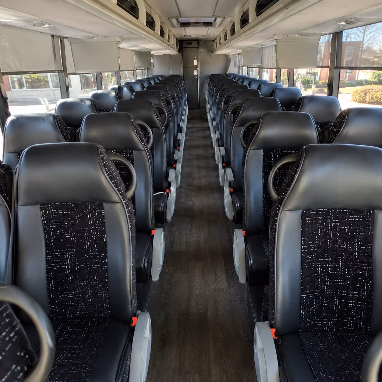 lowell 54 passenger charter bus inside