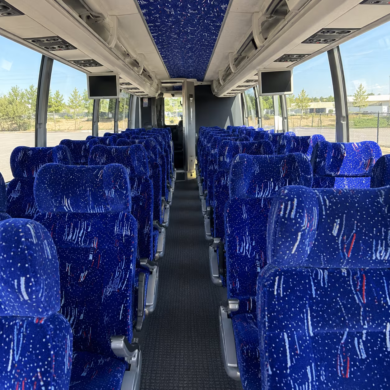 lowell 54 passenger charter bus interior