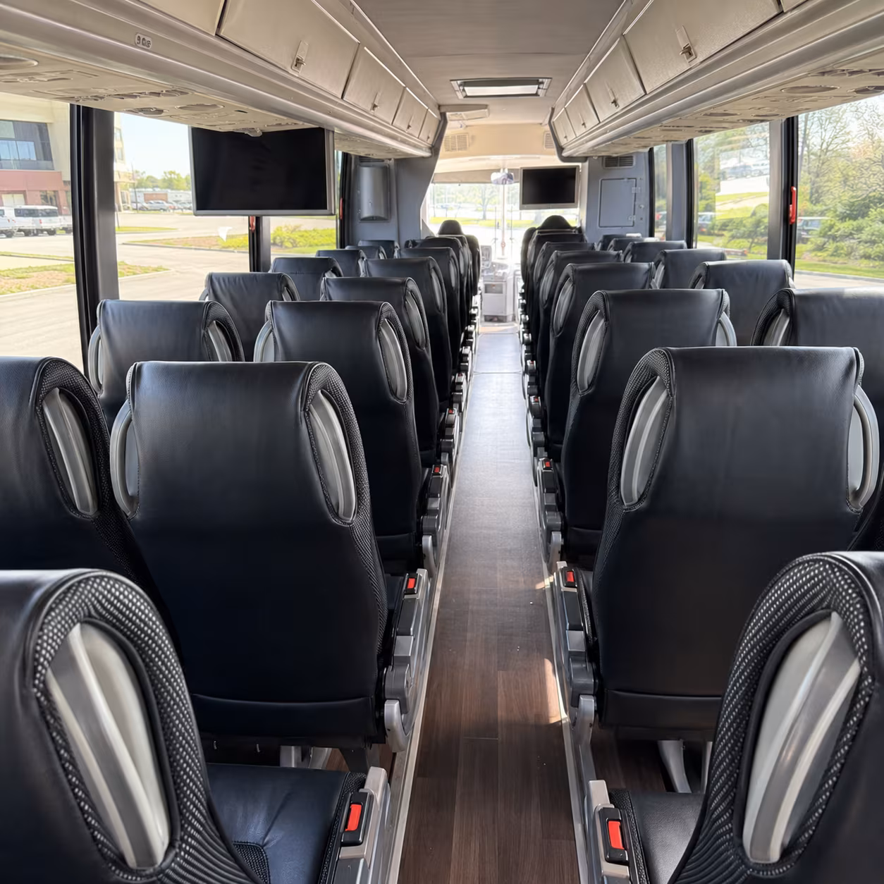 lowell 56 passenger charter bus inside