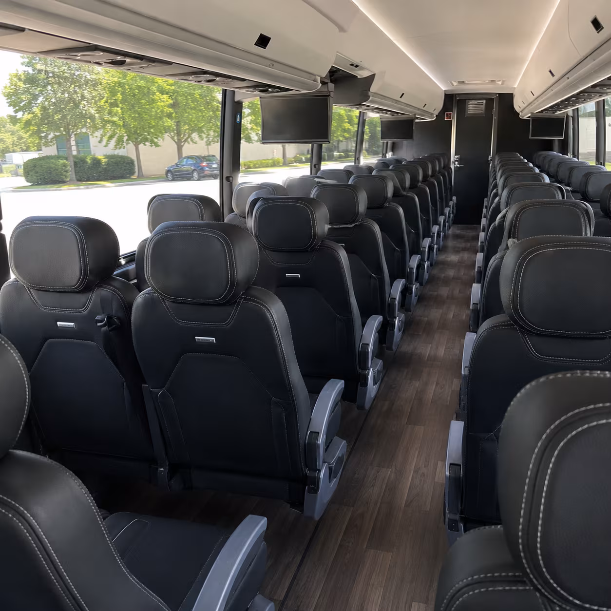 lowell 56 passenger charter bus interior