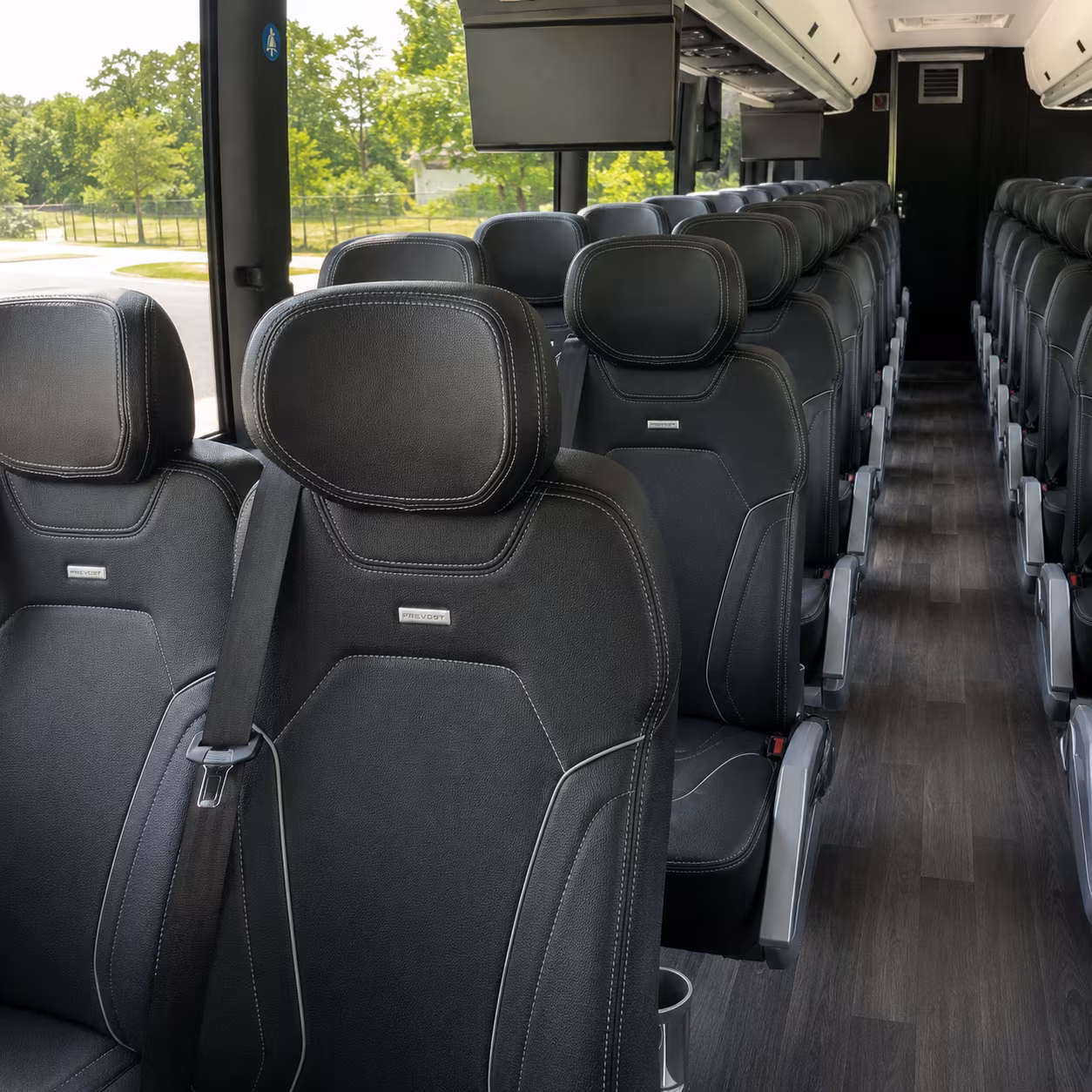 lowell charter bus inside